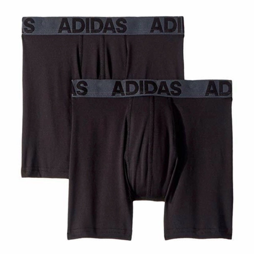 Adidas Boys Adidas Boxer Briefs with Gray Waistband - Size Small (6-8)